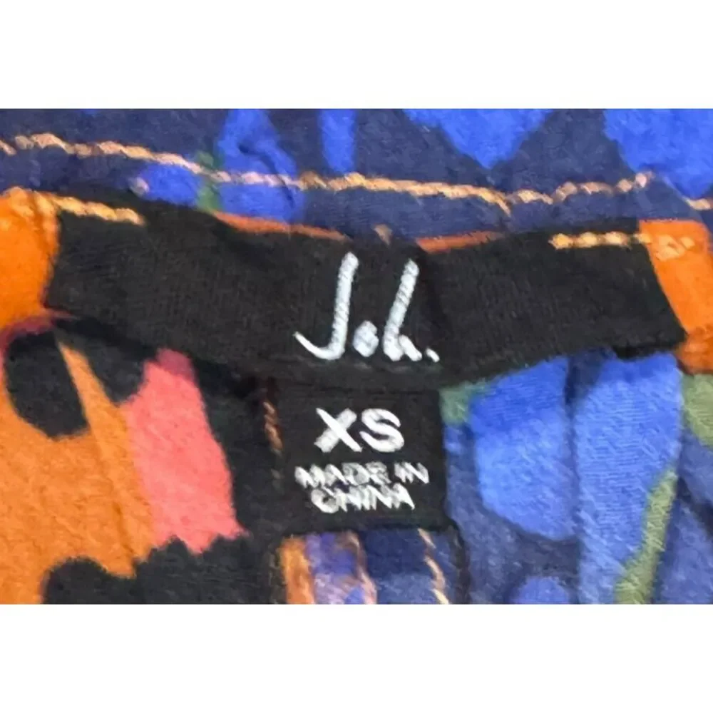 Joh Women's Pants Wess Animal‎ Print Charmeuse Relaxed Fit Colorful Sz. XS NWT